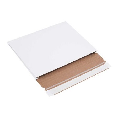 The Packaging Wholesalers StayflatsGusseted Mailers, 7-3/4"W x 10"L x 1"D, White, 100/Pack ENVRM1G